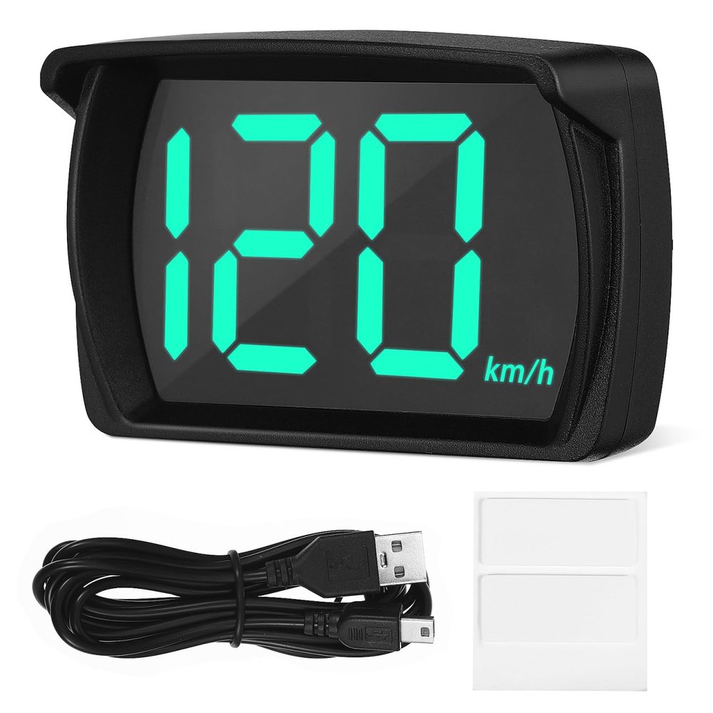 Digital Speedometer: Car HUD Head-up Display Spped Meter MPH Display Dashboard Digital Car Speedometer for Truck Motorcycle, USB Cable Plug & Play