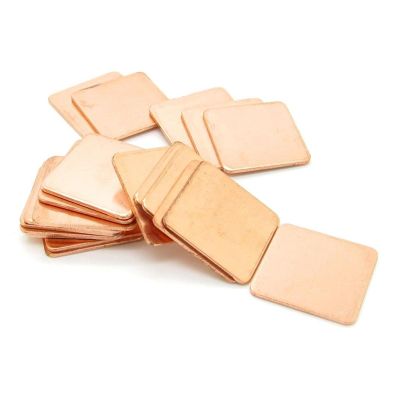 10pcs 15x15x0.3mm DIY Copper Spacer Heat Sink Thermal Pad Cooling Laptop BGA CPU VGA Chip RAM IC Cooler Heat Sink