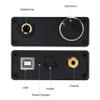 Pasuihcay USB to Coaxial S/PDIF Optical 3.5mm/6.3mm Headphone Converter USB DAC Digital to Analog Audio Converter for XP, black view 2