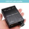 Pasuihcay USB to Coaxial S/PDIF Optical 3.5mm/6.3mm Headphone Converter USB DAC Digital to Analog Audio Converter for XP, black view 3