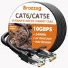 Ethernet Cable 50ft For Cat6/Cat5E, 40Gbps Support Cat8/Cat7, 24AWG Network Cable Indoor&Outdoor, Direct Burial Waterproof & UV Resistant, High Speed Snagless RJ45 LAN Cord -POE/Modem/Router, Black view 1