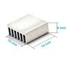 10pcs Silver 14x14x6mm Aluminum Heat Sink Heat Sink for CPU, GPU, Electronic Chipset Cooling(Color:14x14x10mm) view 3