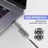 Pasuihcay 4 Digital Universal Lock USB Laptop Security Cable Lock for Computer, Silver view 3