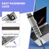 Pasuihcay 4 Digital Universal Lock USB Laptop Security Cable Lock for Computer, Silver view 4