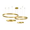DXYC LED Chandelier Adjustable Brushed Gold 3 Rings Ceiling Light with Modern Design for Living Room Dining Room Bedroom Kitchen Foyer Office Hotel(40+60+80+100cm) view 1