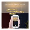 DXYC LED Chandelier Adjustable Brushed Gold 3 Rings Ceiling Light with Modern Design for Living Room Dining Room Bedroom Kitchen Foyer Office Hotel(40+60+80+100cm) view 2
