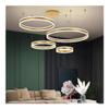DXYC LED Chandelier Adjustable Brushed Gold 3 Rings Ceiling Light with Modern Design for Living Room Dining Room Bedroom Kitchen Foyer Office Hotel(40+60+80+100cm) view 4