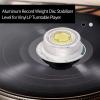 Sunicon 50Hz Record Weight Stabilizer, Turntable Disc Record Stabilizer Clamp with Bubble Level for LP Record Player (Silver) view 3