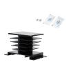CG Black Radiator Single Phase 10A 25A 40A 60A 80A 100A 120A 200A Aluminum Radiator SSR-10DA 25DA 40DA Solid State Relay(Size:for 10-40A Black) view 1