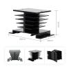 CG Black Radiator Single Phase 10A 25A 40A 60A 80A 100A 120A 200A Aluminum Radiator SSR-10DA 25DA 40DA Solid State Relay(Size:for 10-40A Black) view 2