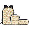 KEIAHUAN Cartoo Dinosaur Print Elementary Bookbag for Girls Portable School Bookbag Casual Daypack Shoulder Rucksack with Lunch Box and Pencil Holder view 1