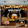 20x10ft Cheers and Beers Party Decorations Backdrop Retro Rustic Wooden 30th 40th 50th Men Happy Birthday Theme Party Photography Banner Background Cake Table Supplies Photo Booth Props view 1