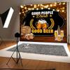 20x10ft Cheers and Beers Party Decorations Backdrop Retro Rustic Wooden 30th 40th 50th Men Happy Birthday Theme Party Photography Banner Background Cake Table Supplies Photo Booth Props view 2