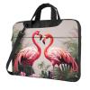 15.6 inch Laptop Tote Bag Men Women Pink Flamingo Birds Shoulder Laptop Sleeve Briefcase Messenger Computer Bag view 1