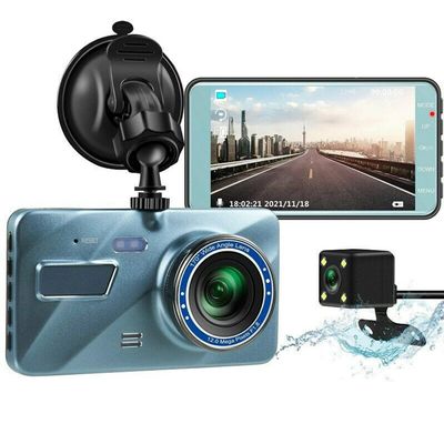 Dash Cam Front and Rear, 720P HD Dual Dash Cam Viedo Recorder with Night Vision,Car Camera with 4 inch LCD Display, WDR G-Sensor Parking Monitor Loop Recording Motion Detection