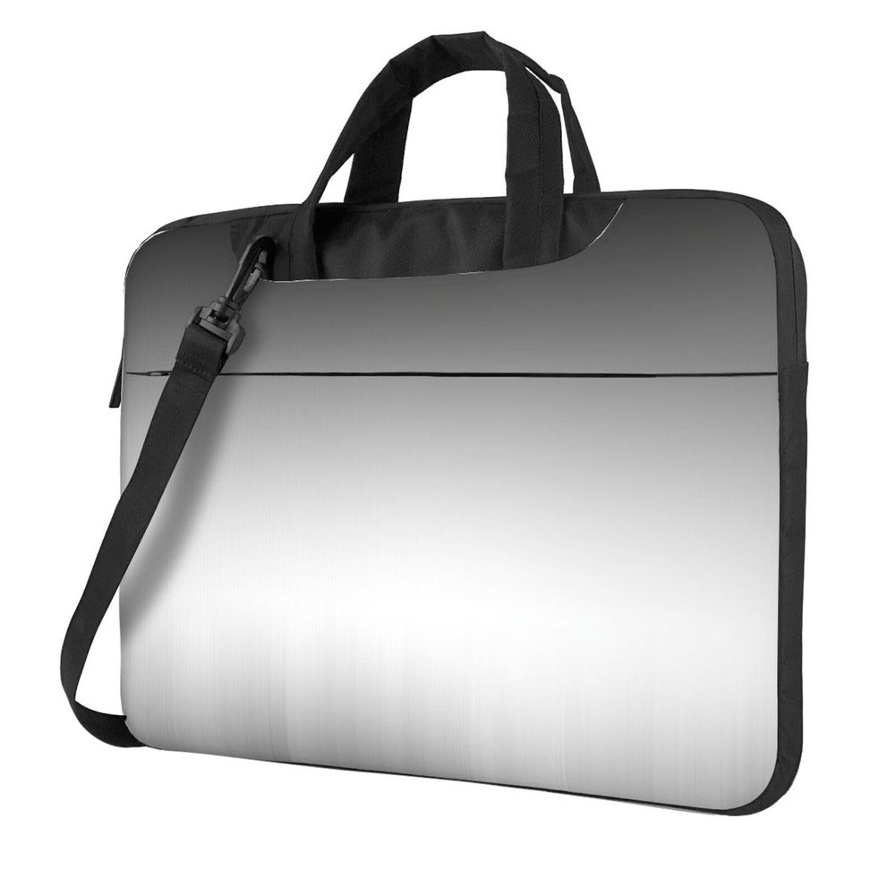 15.6 inch Laptop Tote Bag Men Women Ombre White to Black Shoulder Laptop Sleeve Briefcase Messenger Computer Bag