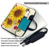 13 inch Laptop Tote Bag Men Women Bees Sunflowers Daisy Rose Flowers Shoulder Laptop Sleeve Briefcase Messenger Computer Bag view 3