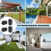 Herdio 6.5 Inch 800W Outdoor Bluetooth Speakers Wired Waterproof with Multifunctional Amplifier, Wall Mount Speaker for Patio Home Poolside Deck Backyard(2 Pairs,Black) view 3