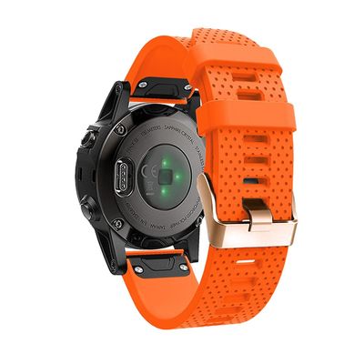 LZVRX 20mm Sport Silicone Watchband Straps for Garmin Fenix 6 6X 6S Pro 5 5S Plus Rose gold buckle Watch Easyfit wrist Band bracelet(Color:H,Size:20mm Fenix 6S)