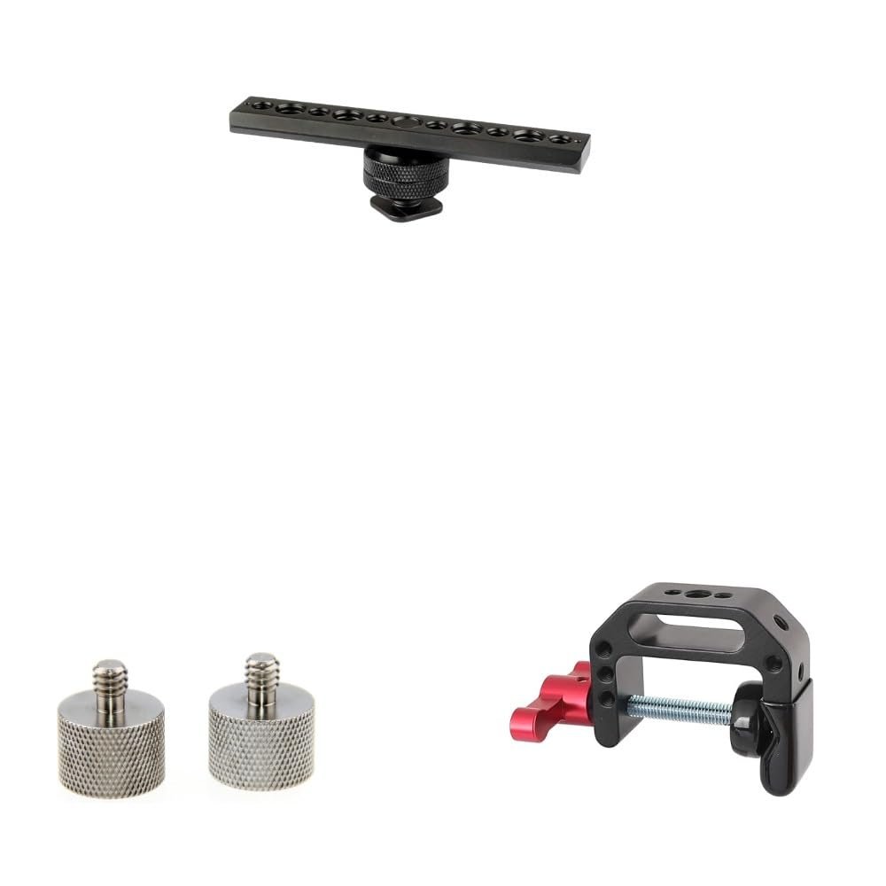 CAMVATE Standard NATO Safety Rail + C-Clamp + 5/8"-27 Female to 1/4"-20 Male