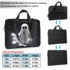 14 inch Laptop Tote Bag Men Women Black and Halloween Ghost Shoulder Laptop Sleeve Briefcase Messenger Computer Bag view 2