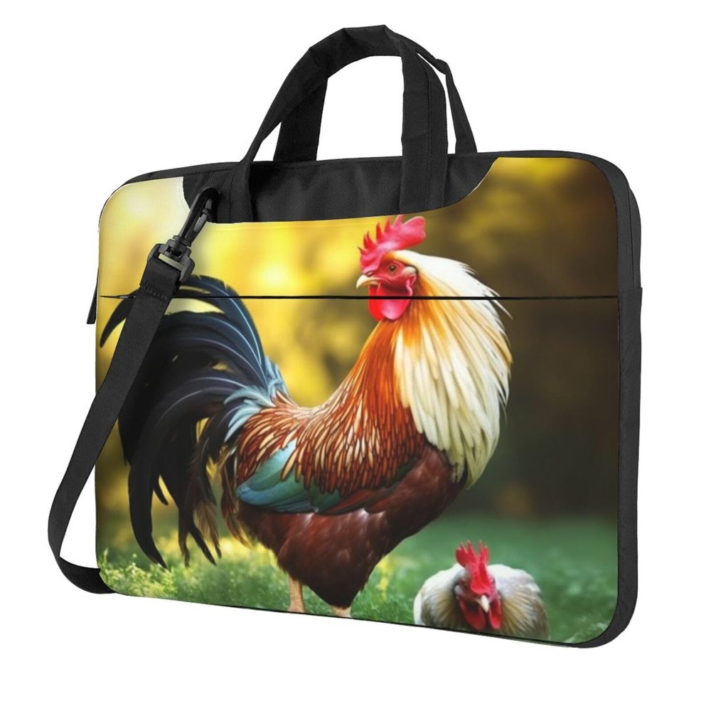 15.6 inch Laptop Tote Bag Men Women Beautiful Rooster Hen Shoulder Laptop Sleeve Briefcase Messenger Computer Bag