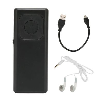 MUNEFE Portable MP3 Player, Portable Mini Music Player, Diital Music Player for Study Work Relaxation (Black)