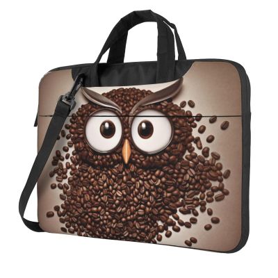 14 inch Laptop Tote Bag Men Women coffee bean owl Shoulder Laptop Sleeve Briefcase Messenger Computer Bag