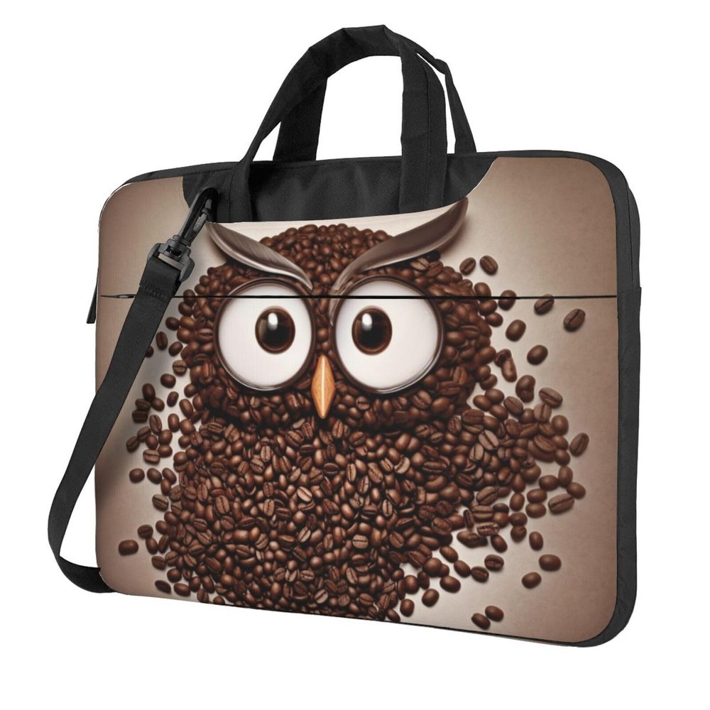 14 inch Laptop Tote Bag Men Women coffee bean owl Shoulder Laptop Sleeve Briefcase Messenger Computer Bag