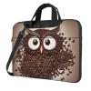14 inch Laptop Tote Bag Men Women coffee bean owl Shoulder Laptop Sleeve Briefcase Messenger Computer Bag view 1