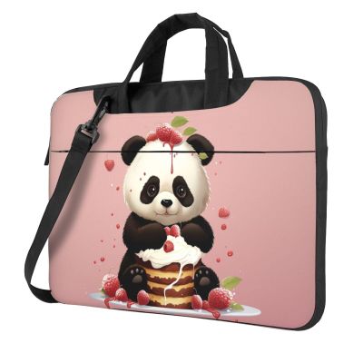 15.6 inch Laptop Tote Bag Men Women Panda cake Shoulder Laptop Sleeve Briefcase Messenger Computer Bag