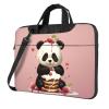 15.6 inch Laptop Tote Bag Men Women Panda cake Shoulder Laptop Sleeve Briefcase Messenger Computer Bag view 1