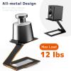 PUTORSEN Desk Speaker Stands,Desktop Speaker Stands for Most Small & Medium Bookshelf Speakers, Computer Speakers,Depth Up to 7.71in,6 Tilt Angle,Speaker Risers with Vibration Absorption Pad, Black view 4