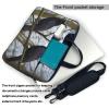 15.6 inch Laptop Tote Bag Men Women Black Crow Birds Shoulder Laptop Sleeve Briefcase Messenger Computer Bag view 3