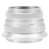 25mm F1.8 APS C Large Aperture Lens,Mark II Manual Focus Lens Compatible with M Mount Cameras M3 M5 M6 M10 M100 M50 M200,Silver view 1