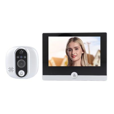 DirectNine Basics Smart Video Doorbell, 1080P Intelligent Visual Doorbells with 4.3inch Screen, 2 - Way Audio, PIR Motion Detection, Night Vision, 150 Degree Wide Angle (Silver), Generic9fqgrdpyvh-11