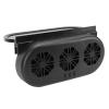Depisuta Car Solar Exhaust Fan, 5000RPM Strong Wind Cooling Air Circulation Vent Fan with USB Interface, Solar Power Supply, Energy Saving for Car, Office, Home Use (Black) view 1