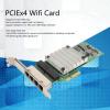 4 Port Gigabit Network Card with Large Heat Sink, Gold Pins, RJ45 Interface for Desktop Computers, PCIEx4 Card, Low, Server view 2