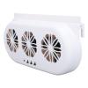 Depisuta Car Air Vent Cooling Fan, 3 Outlet Solar Powered Car Window Cooler Smoke Purification Air Circulation Exhaust Fan with USB Interface for Home Office Car Use (White) view 1