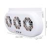 Depisuta Car Air Vent Cooling Fan, 3 Outlet Solar Powered Car Window Cooler Smoke Purification Air Circulation Exhaust Fan with USB Interface for Home Office Car Use (White) view 2