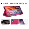 Case for Jeazans OC101 Android Tablet 10.1 inchPremium Leather Business Folio Stand Cover with Hand Strap for Tablet,Rose Red. view 2