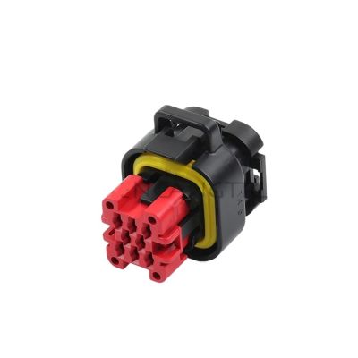 TakenE 1 Set AMP 8/14/23/35Pin Waterprof ECU Automotive Male Female Connector Wire Plug 770680-1 776273-1 776164-1(Color:8P Female with Pins)
