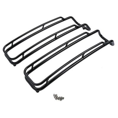 AINNUDSE Black Top Hard Saddlebags Lids Rack Rail Guards Iron Saddlebag Guard-Type BTHSLRRGFFHT1 Compatible with Harley Davidson