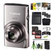Canon PowerShot IXY 650 (ELPH 360) HS Compact Digital Camera 12x Optical Zoom IXY650 (Silver) + 2X 64GB Memory Card + Card Reader + Photo Software + Vlogging Tripod + Cleaning Kit + More (Renewed) view 1