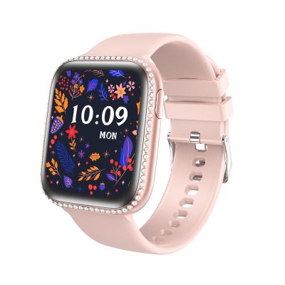 AIYAAIYA Smart Watch for Women, 1.75" AMOLED Fitness Tracker for Android iOS, Answer/Make Call with Heart Rate Sleep Monitor 130+ Sports Mode, IP68 Waterproof Smartwatch (Pink Band)