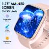 AIYAAIYA Smart Watch for Women, 1.75" AMOLED Fitness Tracker for Android iOS, Answer/Make Call with Heart Rate Sleep Monitor 130+ Sports Mode, IP68 Waterproof Smartwatch (Pink Band) view 2