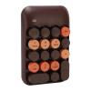 Zerone Retro Numeric Keypad with Round Keycaps, Mini Number Keyboard for Laptop, 18 Keys, USB Receiver for 7, 8, 10, 11, OS X (Coffee Color) view 3
