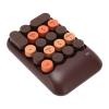 Zerone Retro Numeric Keypad with Round Keycaps, Mini Number Keyboard for Laptop, 18 Keys, USB Receiver for 7, 8, 10, 11, OS X (Coffee Color) view 4