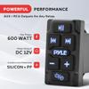 Pyle Rocker Switch Wireless BT Audio Controller, Waterproof Rated Marine Receiver Remote Control for Car, Truck, Boat, 4x4, PowerSport Vehicles, Connect and Stream Audio from External Devices view 2