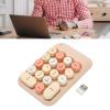 Zerone Retro Numeric Keypad with Round Keycaps, Mini Number Keyboard for Laptop, 18 Keys, USB Receiver for 7, 8, 10, 11, OS X (Milk Tea Color view 2